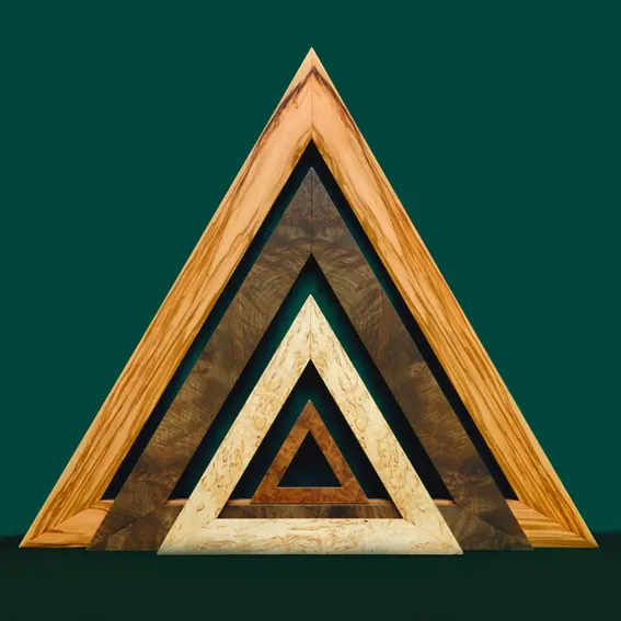 Holzdreicke für Meditation